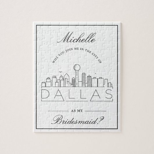 Doe mee aan Dallas Bridesmaid Request Jigsaw Legpuzzel (Verticaal)