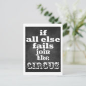 Doe mee aan de Circus, Funny Sarcastic Quote Briefkaart (Staand voorkant)
