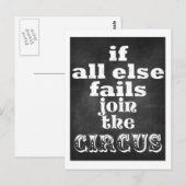 Doe mee aan de Circus, Funny Sarcastic Quote Briefkaart (Voorkant / Achterkant)