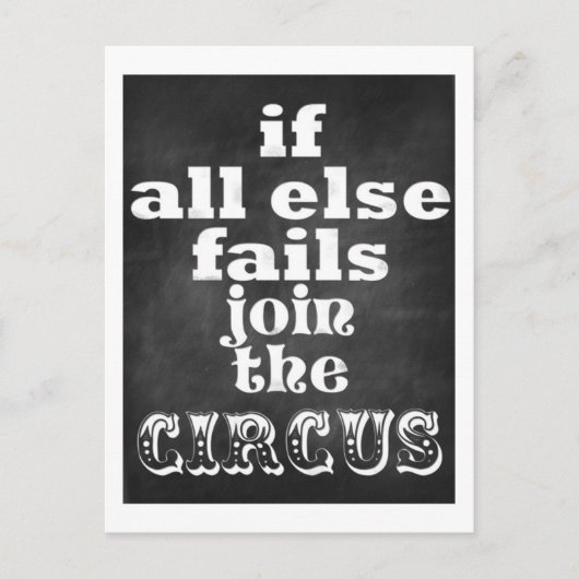 Doe mee aan de Circus, Funny Sarcastic Quote Briefkaart (Voorkant)