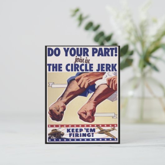 Doe mee aan de internetrondleiding Jerk Briefkaart (Staand voorkant)