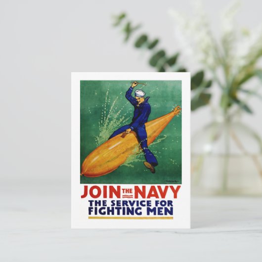 Doe mee aan de marine briefkaart (Staand voorkant)