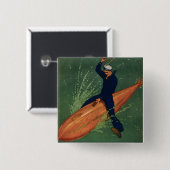 Doe mee aan de marine vierkante button 5,1 cm (Voorkant /achterkant)