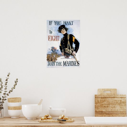 Doe mee aan de mariniers poster (Keuken)