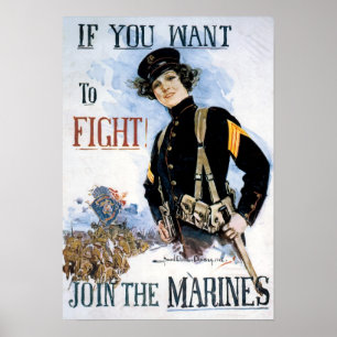 Doe mee aan de mariniers poster