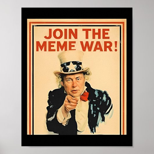 Doe mee aan de meme-oorlog tegen Trump Poster (Voorkant)
