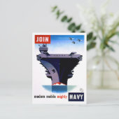 Doe mee aan de moderne mobiele machtige marine - d briefkaart (Staand voorkant)