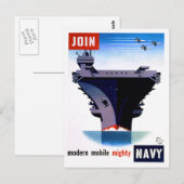 Doe mee aan de moderne mobiele machtige marine - d briefkaart (Voorkant / Achterkant)