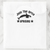 Doe mee aan de Orka opstand Ronde Sticker (Tas)