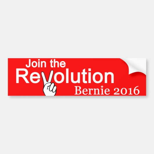 Doe mee aan de revolutie Bernie 2016 Bumpersticker (Voorkant)
