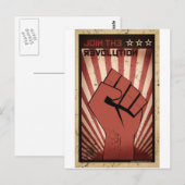 Doe mee aan de revolutie briefkaart (Voorkant / Achterkant)