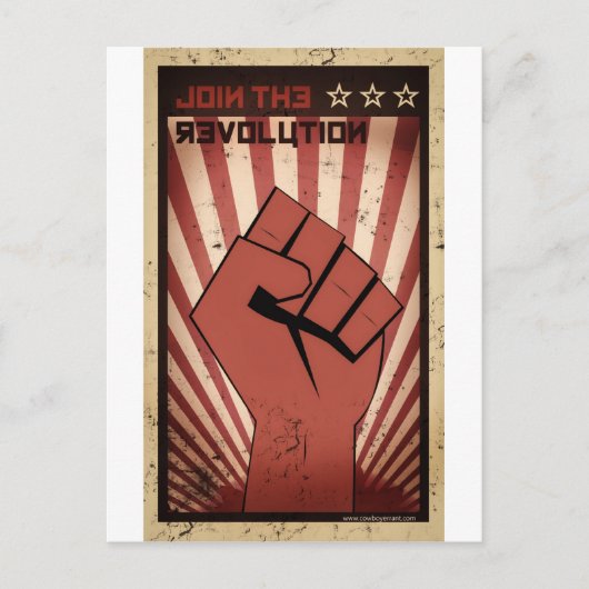 Doe mee aan de revolutie briefkaart (Voorkant)