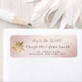 Doe mee aan de roze grijze Roos Golden Star Etiket (Insitu)