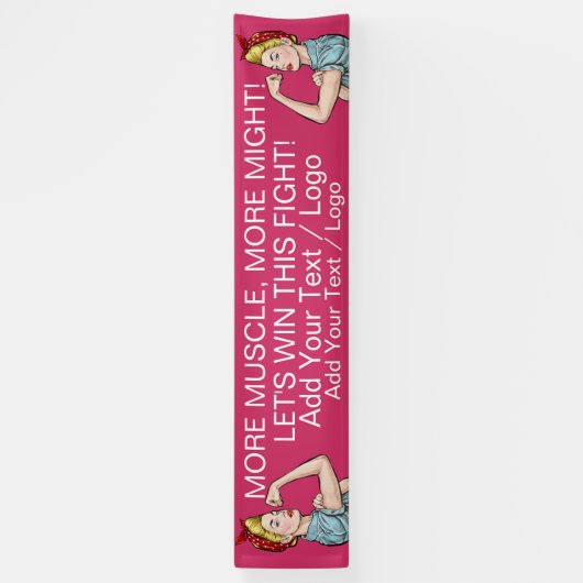 Doe mee aan de strijd tegen kanker spandoek (Verticaal)