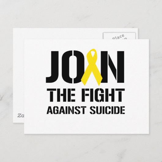 Doe mee aan de strijd tegen zelfmoord briefkaart (Voorkant / Achterkant)