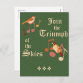 Doe mee aan de triomf van de hemel feestdagenkaart (Voorkant / Achterkant)