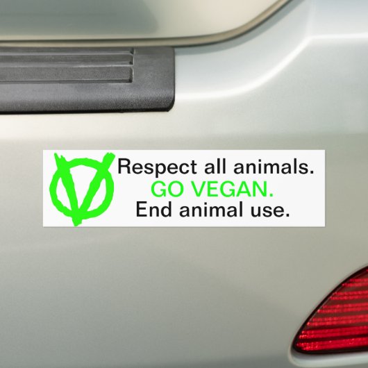 Doe mee aan de Vegan Revolution! Bumpersticker (Op auto)