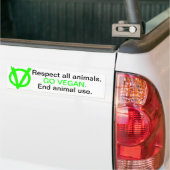 Doe mee aan de Vegan Revolution! Bumpersticker (Op Truck)