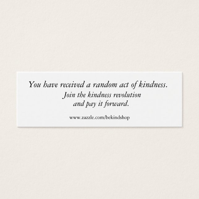 Doe mee aan de vriendschappelijke revolutie en bet mini visitekaartjes (Voorkant)