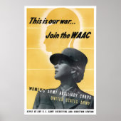 Doe mee aan de WAAC — WW2 Poster (Voorkant)