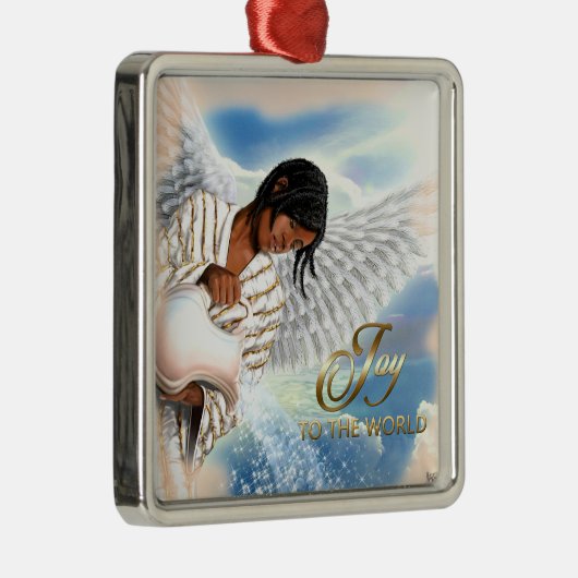 Doe mee aan de wereld. Afrikaanse Amerikaanse enge Metalen Ornament (Rechts)