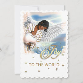 Doe mee aan de wereld. Amerikaanse kerstkerst Feestdagenkaart