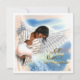 Doe mee aan de wereld. Amerikaanse kerstkerst Feestdagenkaart