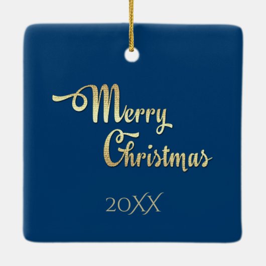 Doe mee aan de wereld. Amerikaanse kerstkerst Keramisch Ornament (Achterkant)