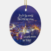 Doe mee aan de wereld De Heer is gekomen, geperson Keramisch Ornament (Rechts)