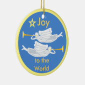 Doe mee aan de Wereld engelen Jezus en Jezus Keramisch Ornament (Rechts)