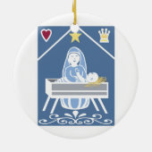 Doe mee aan de Wereld engelen Jezus en Jezus Keramisch Ornament (Achterkant)