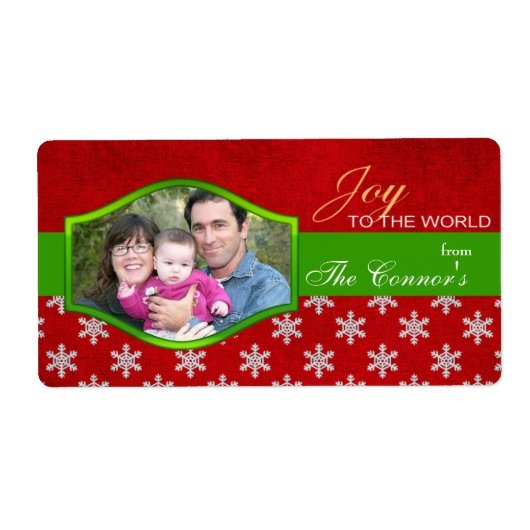 Doe mee aan de wereld - kerstlabels etiket (Voorkant)