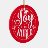 Doe mee aan de wereld kerstversiering keramisch ornament (Rechts)