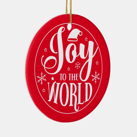 Doe mee aan de wereld kerstversiering keramisch ornament (Rechts)