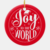 Doe mee aan de wereld kerstversiering keramisch ornament (Achterkant)