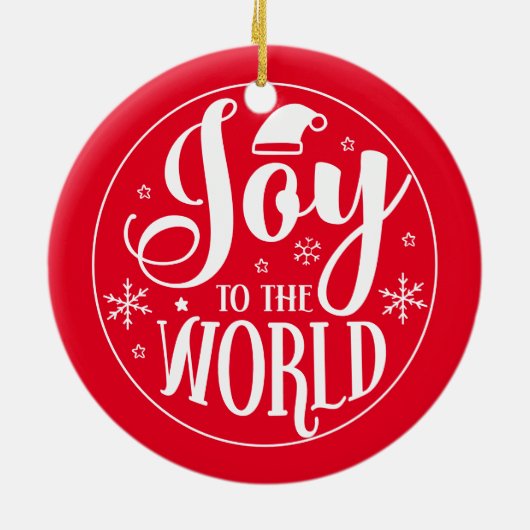 Doe mee aan de wereld kerstversiering keramisch ornament (Achterkant)