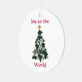 Doe mee aan de wereld kerstversiering metalen ornament (Voorkant links)