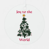 Doe mee aan de wereld kerstversiering metalen ornament (Voorkant)