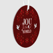 Doe mee aan de wereld kerstversiering ornament (voorkant)