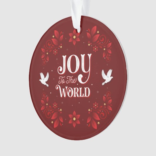 Doe mee aan de wereld kerstversiering ornament (voorkant)