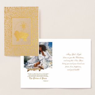 Doe mee aan de wereld. Luxe echte Folie kerstKaart Folie Kaarten