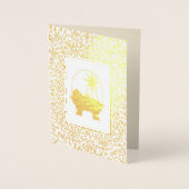 Doe mee aan de wereld. Luxe echte Folie kerstKaart Folie Kaarten (Voorkant)