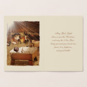 Doe mee aan de wereld. Luxe echte Folie kerstKaart Kaarten (Binnen)