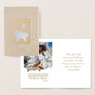 Doe mee aan de wereld. Luxe echte Folie kerstKaart Kaarten