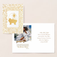 Doe mee aan de wereld. Luxe echte Folie kerstKaart