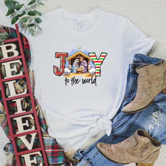 Doe mee aan de wereld met kerstfeest T-shirt