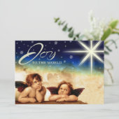 Doe mee aan de wereld. Religieuze kerstKaarten Feestdagenkaart (Staand voorkant)