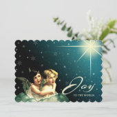 Doe mee aan de wereld. Religieuze kerstKaarten Feestdagenkaart (Staand voorkant)