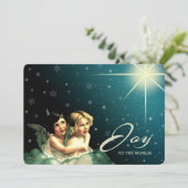 Doe mee aan de wereld. Religieuze kerstKaarten Feestdagenkaart (Staand voorkant)