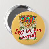 Doe mee aan de wereld! ronde button 4,0 cm (Voorkant /achterkant)